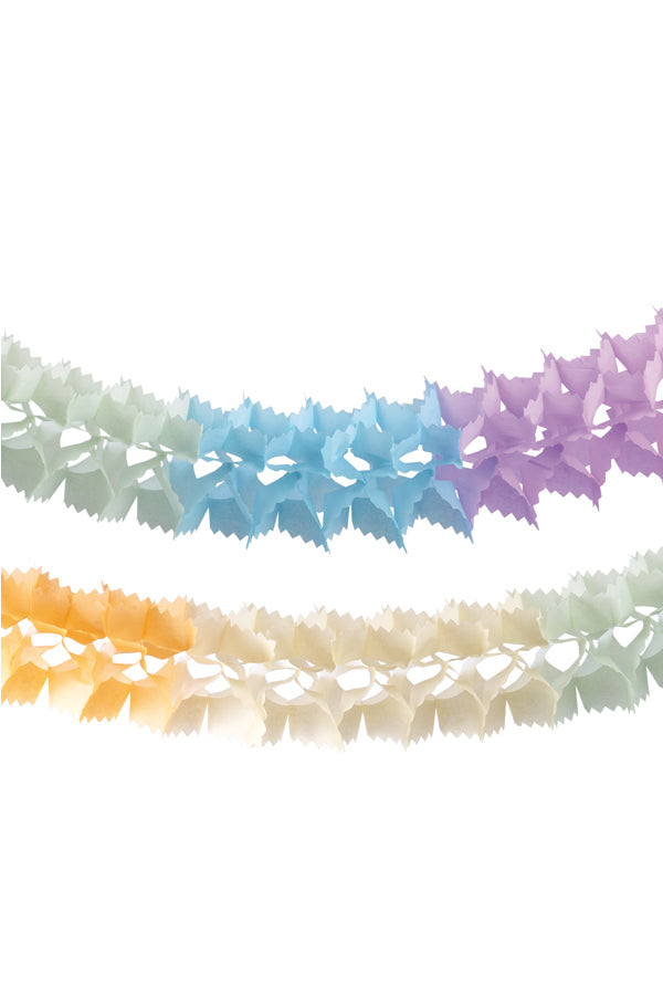 Girlande "Pastellfarben" aus Papier, schwer entflammbar, Ø145cm, 36m, 1 Stk