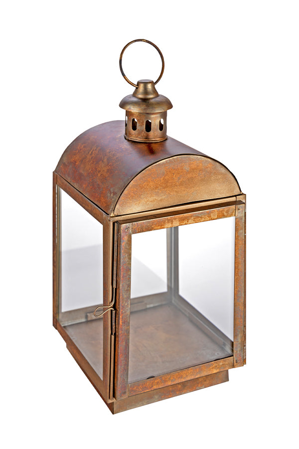 Laterne "Antike", aus Metall/Glas, gold, 33cm, 1 Stk