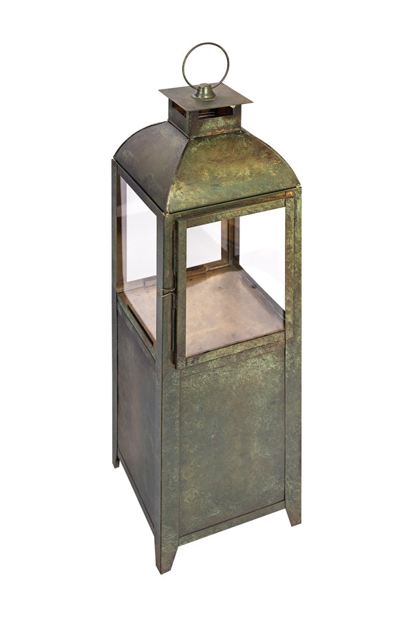 Laterne "Patina", aus Metall/Glas, grün, 68cm, 1 Stk