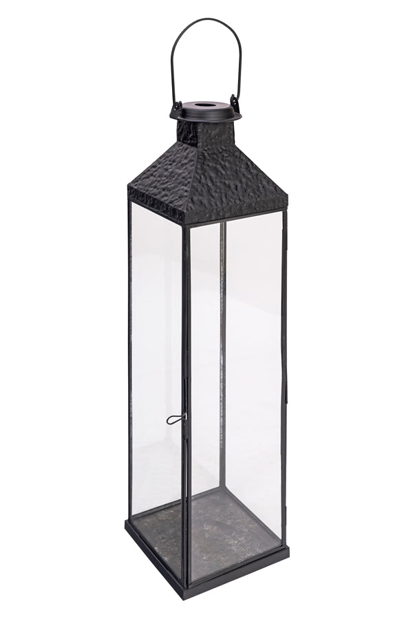 Laterne "Antike", aus Metall/Glas, schwarz, 57cm, 1 Stk