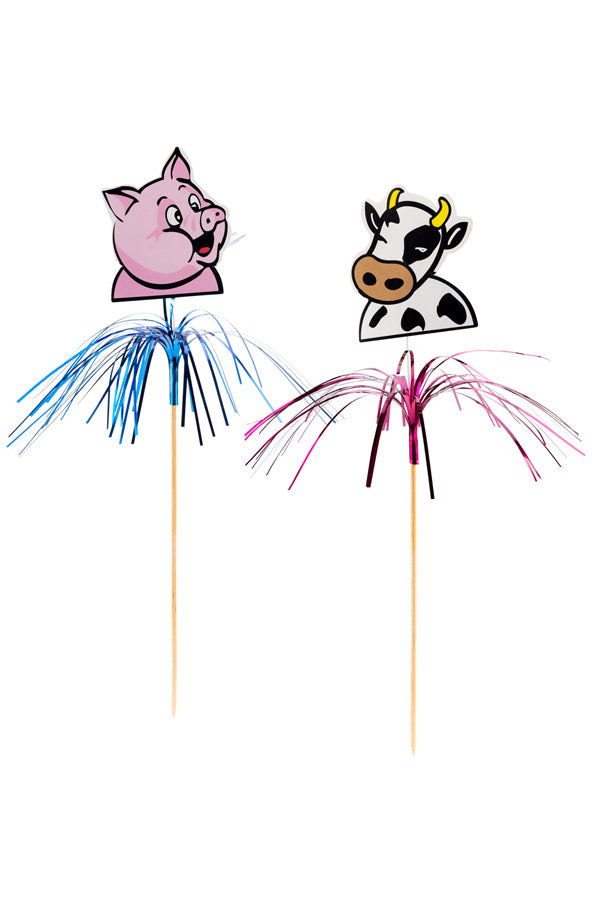 Glitzerpalmen "Bauernhof", 24cm, 100 Stk