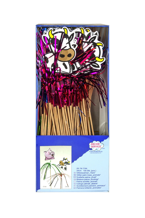 Glitzerpalmen "Bauernhof", 24cm, 100 Stk_3