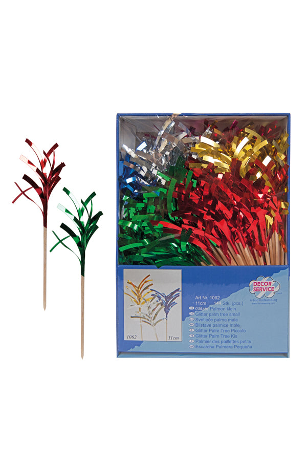 Glitzerpalmen, klein, 11cm, 144 Stk.