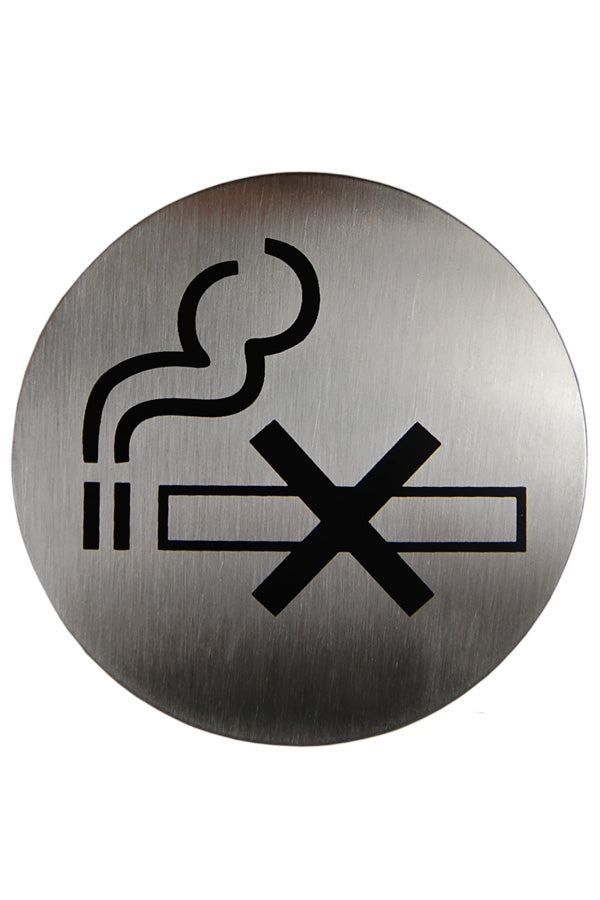 Hinweisschild "Rauchen verboten" aus Edelstahl, Ø75cm, 1 Stk_1