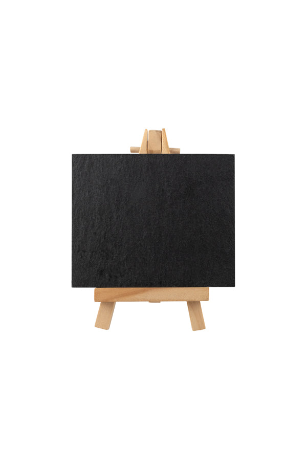 Mini-Staffelei mit Kreidetafel "Naturstein" aus Schiefer/Holz, schwarz, 10x8cm, 1 Stk 