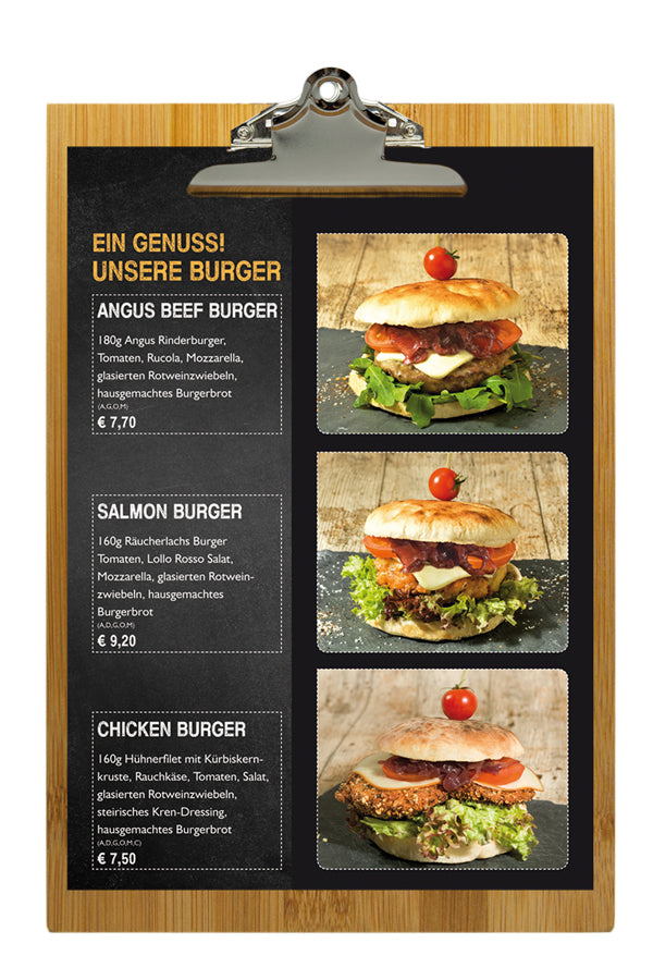 Klemmbrett aus Bambus, A5, 1 Stk.