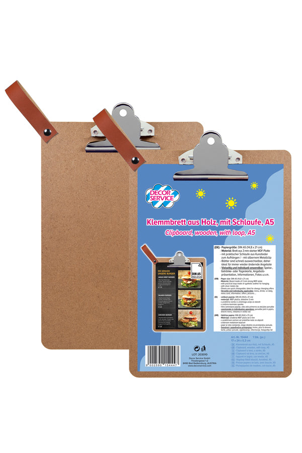 Klemmbrett aus Holz, mit Schlaufe, A4, 1 Stk.