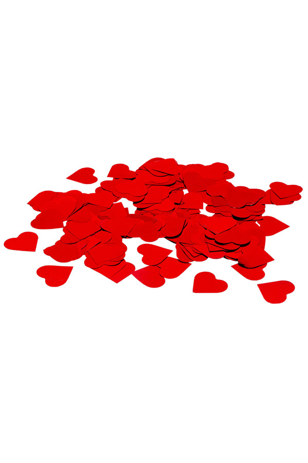 Konfetti Kanone „Herzen“, rot-metallic, 20cm, 1 Stk.