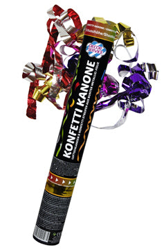 Konfetti Kanone, bunt-metallic, 38cm, 1 Stk.