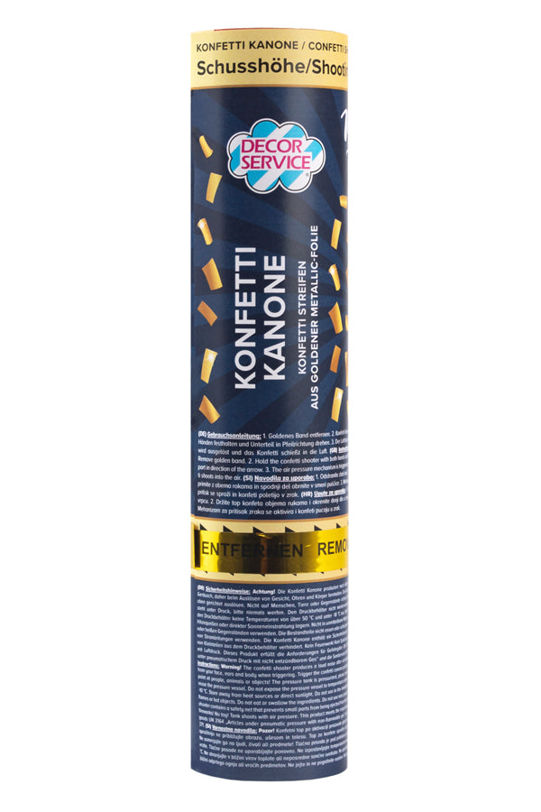Konfetti Kanone, gold-metallic, 20cm, 1 Stk.