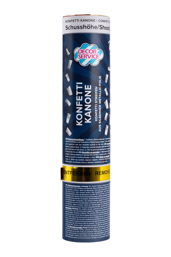 Konfetti Kanone, silber-metallic, 20cm, 1 Stk.