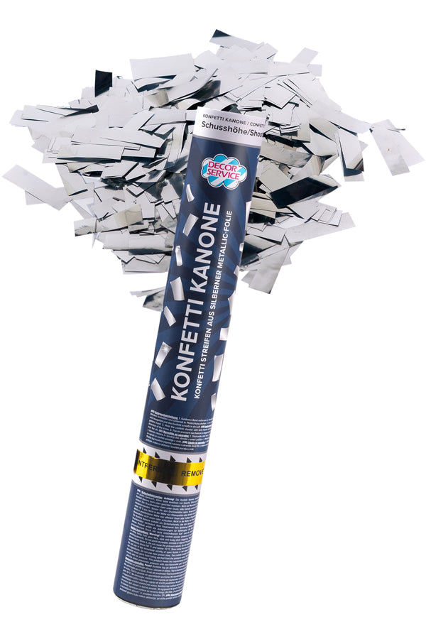 Konfetti Kanone, silber-metallic, 38cm, 1 Stk.