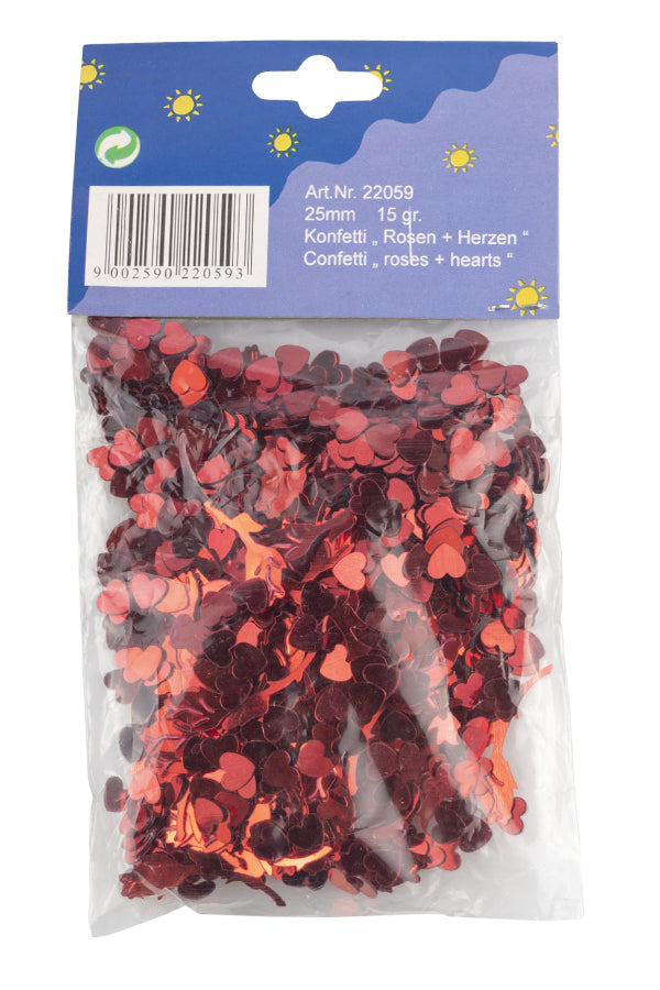Konfetti "Rosen und Herzen", 25mm, 15g_1