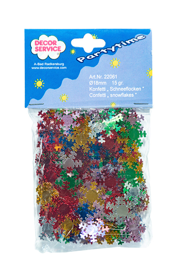 Konfetti "Schneeflocken", 18mm, 15g