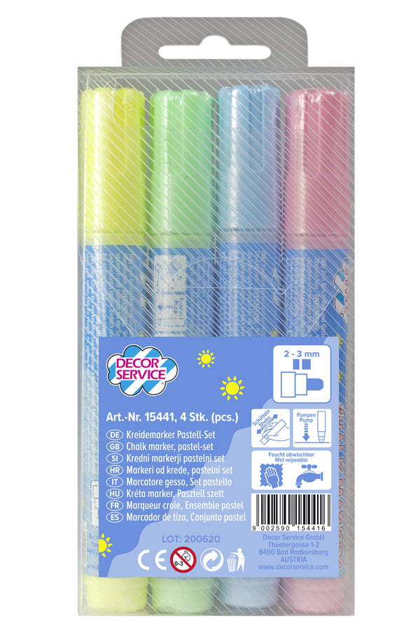 Kreidemarker "Pastell-Set", Schreibbreite 2-3mm, 4 Stk