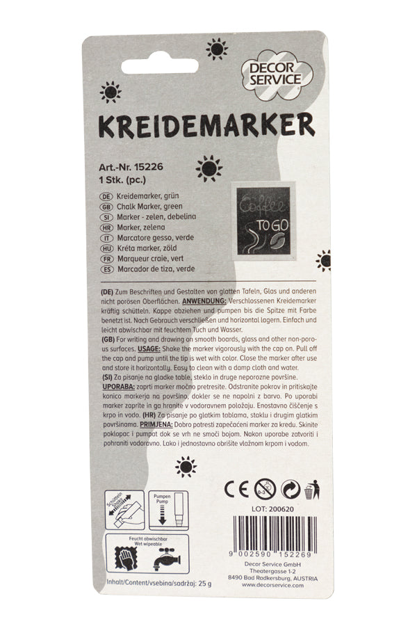 Kreidemarker grün, Schreibbreite 3-15mm, 1 Stk.