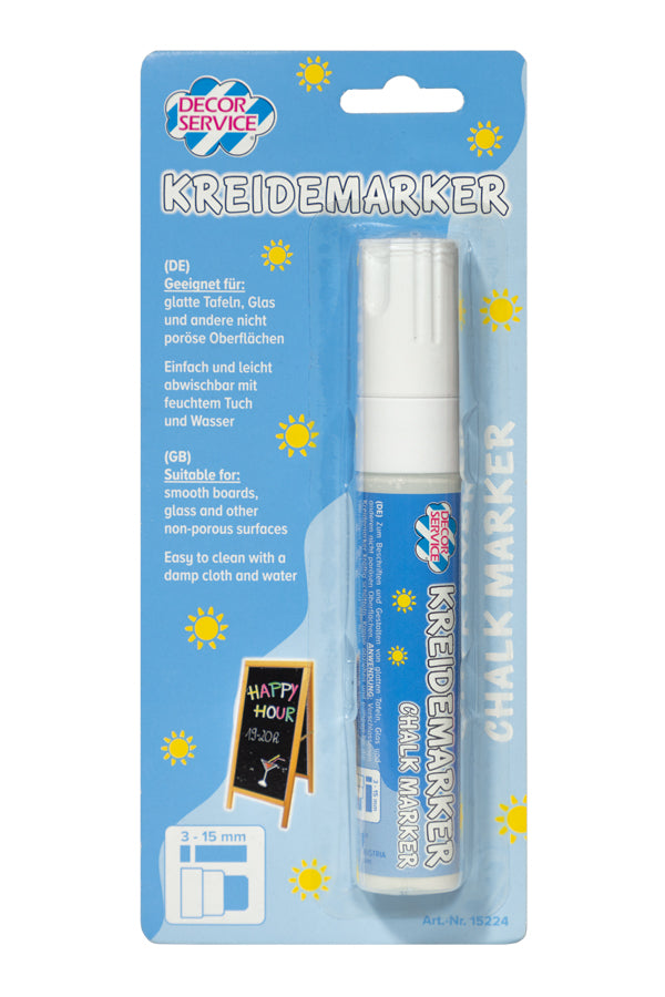 Kreidemarker weiß, Schreibbreite 3-15mm, 1 Stk.