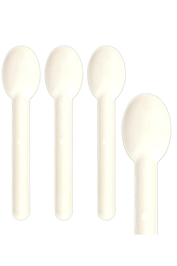 Löffel aus Bagasse, naturweiß, 15.5cm, 100Stk.