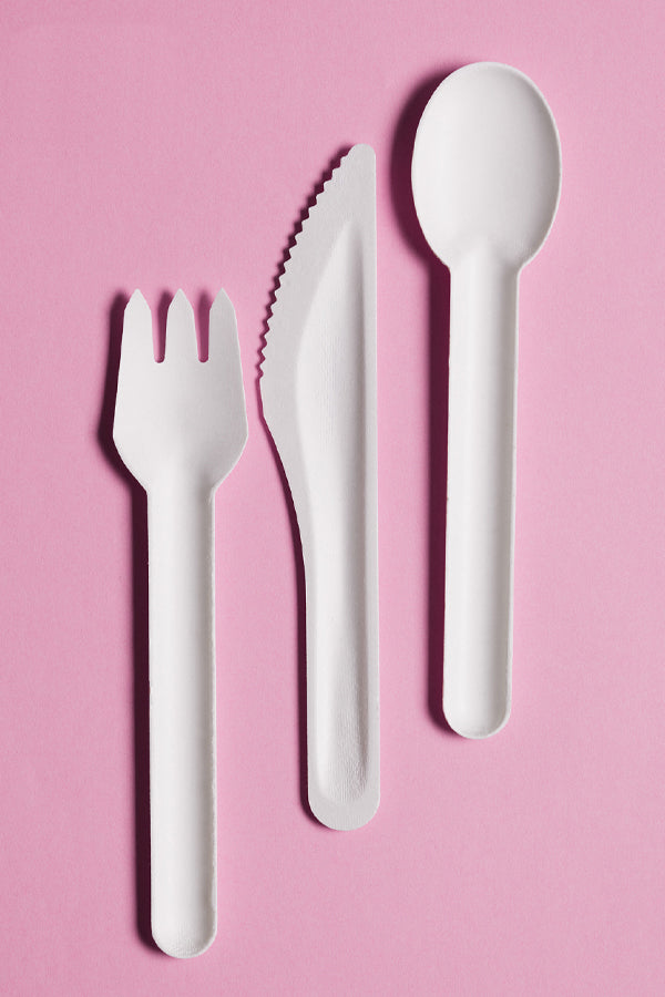 Löffel aus Bagasse, naturweiß, 15.5cm, 100Stk.