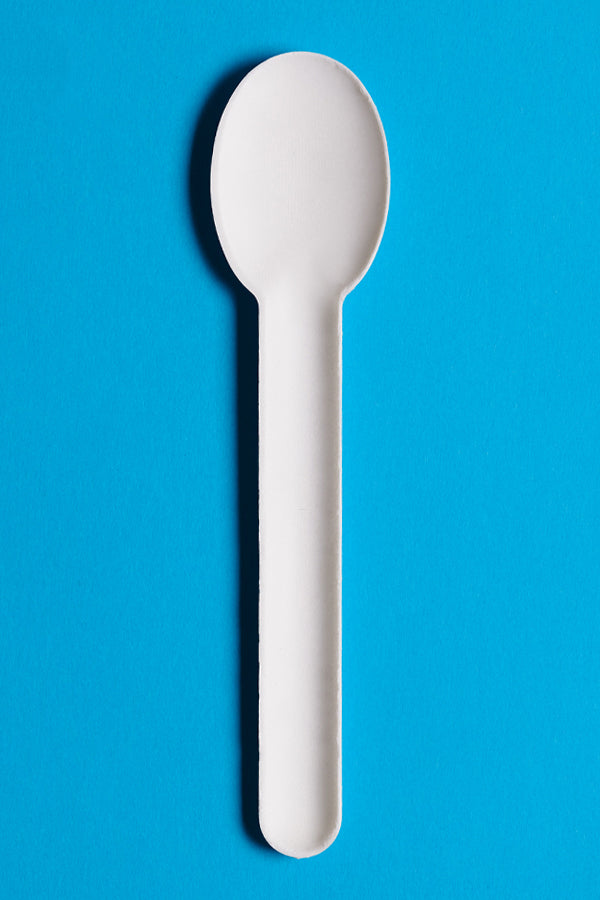 Löffel aus Bagasse, naturweiß, 15.5cm, 100Stk.