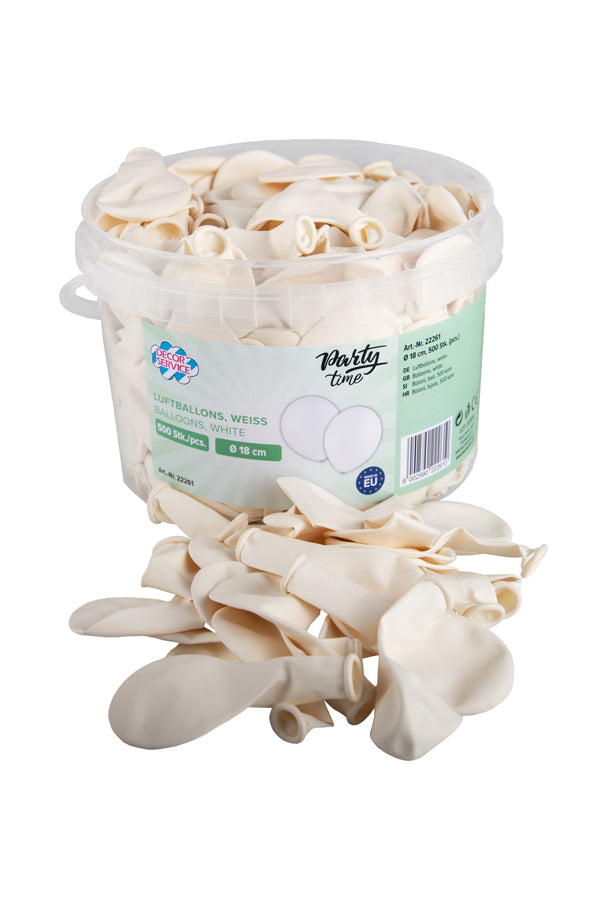 Luftballons, weiß, Ø18cm, 500 Stk.