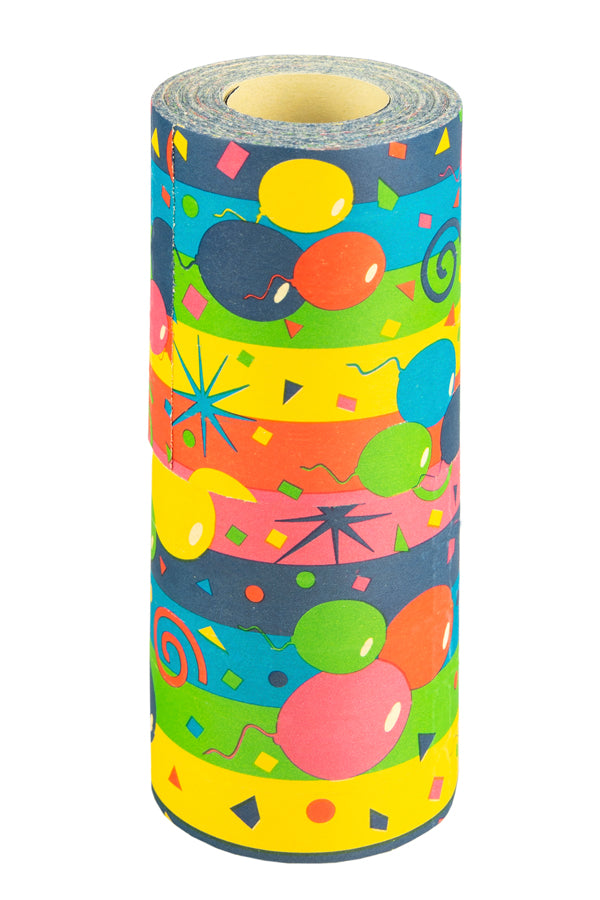 Luftschlangen Jumbo „Ballon“ aus Papier, schwer entflammbar, 15m, 1 Rolle