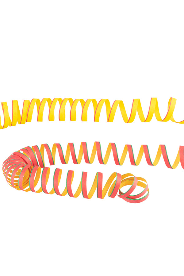 Luftschlangen aus Papier, bunt, schwer entflammbar, 4m, 10 Rollen