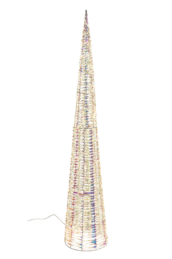 Weihnachtsbaum „Pyramide“, aus Metall/PET, mit LED, warmweiß, 210cm, 1 Stk.