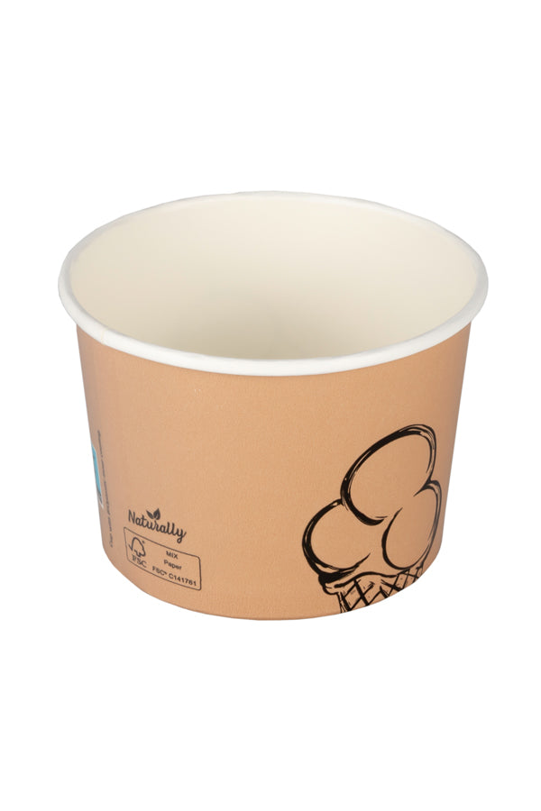 Eisbecher, Karton/PLA, 250ml, Ø9cm, 50 Stk.