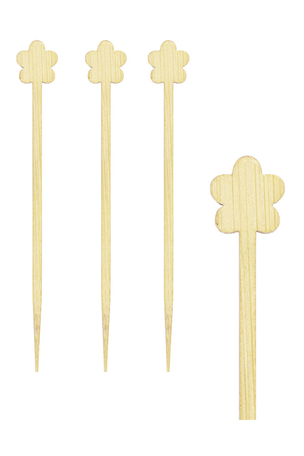 Picker "Blume", aus Bambus, 9cm, 200 Stk