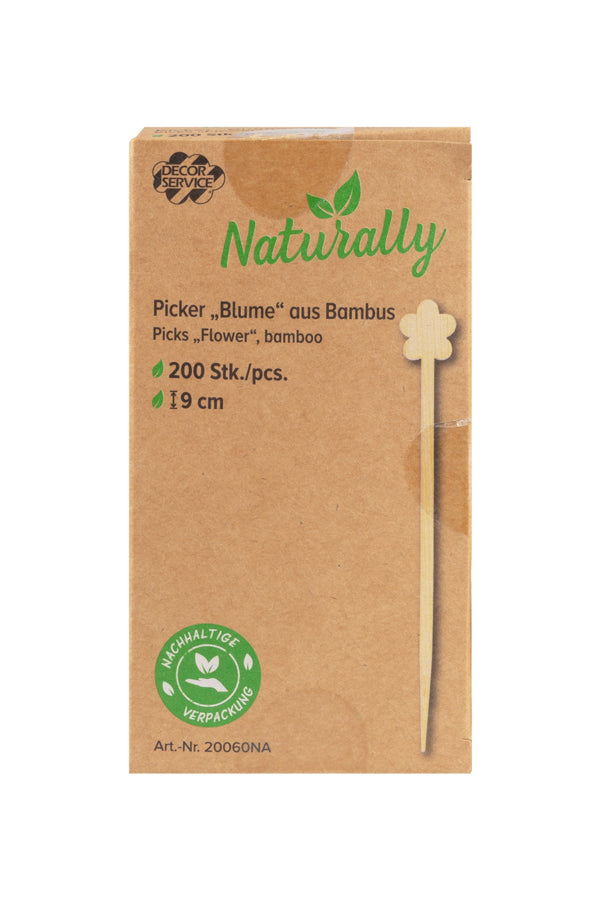 Picker "Blume", aus Bambus, 9cm, 200 Stk_1