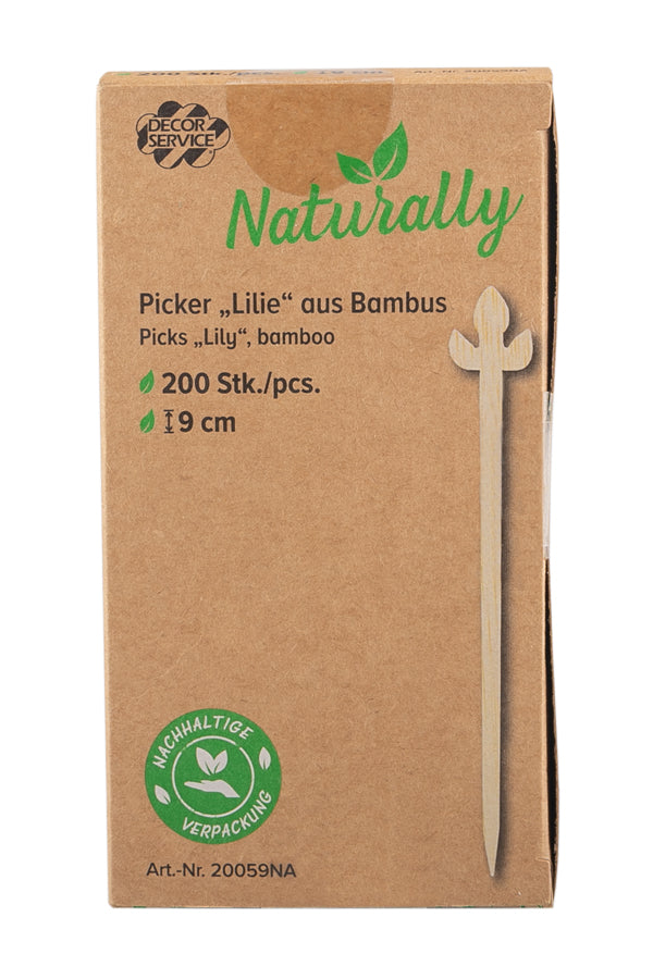Picker "Lilie", aus Bambus, 9cm, 200 Stk_1