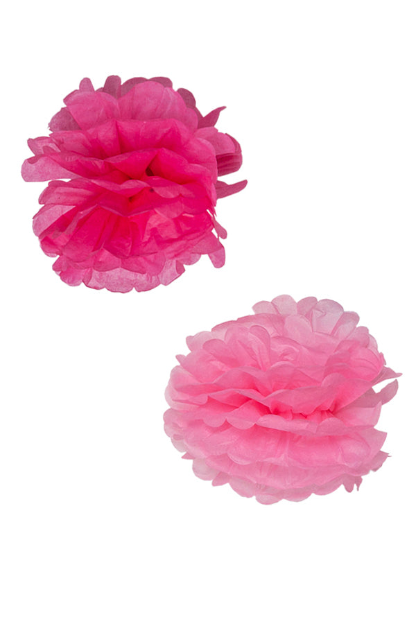 Pompon-Girlande, aus Papier, rosa, 2.5m, 1 Stk.