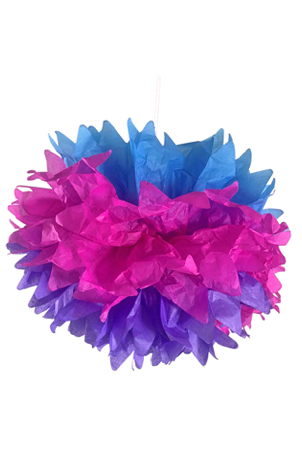 Pompons "Farbenspiel" aus Papier, schwer entflammbar, Ø40cm, 3 Stk_2