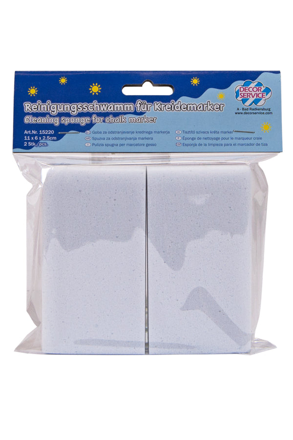 Reinigungsschwamm für Kreidemarker, grau, 2 Stk.