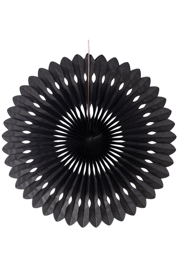 Rosette, aus Papier, schwer entflammbar, schwarz, Ø40cm, 1Stk 