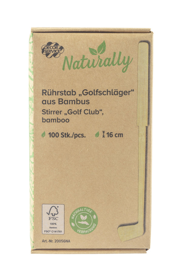 Rührstab "Golfschläger", aus Bambus, 16cm, 100 Stk_1