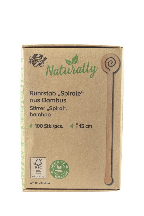 Rührstab "Spirale", aus Bambus, 15cm, 100 Stk_1
