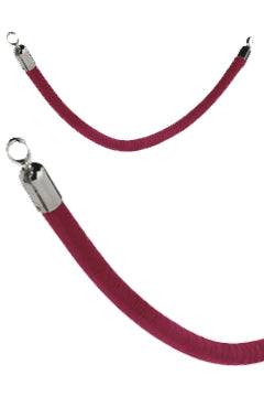 Seil rot mit verchromten Enden, 150cm