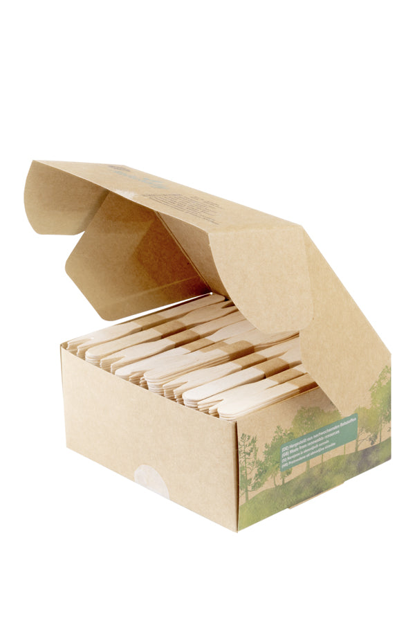 Snackgabeln, aus Holz, 12cm, 500 Stk.
