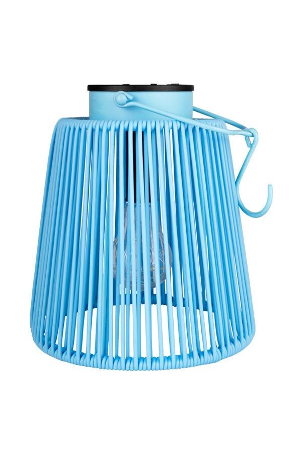 Solar Laterne, Metall, LED, pastellblau, 22cm, 1 Stk.