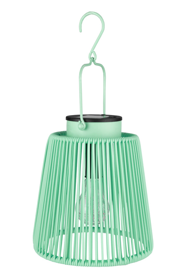 Solar Laterne, Metall, LED, pastellgrün, 22cm, 1 Stk.