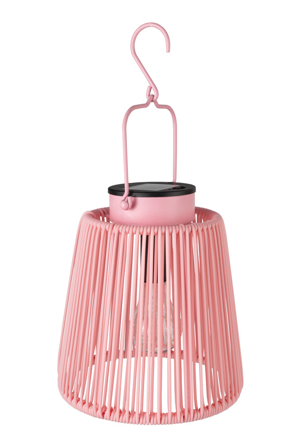Solar Laterne, Metall, LED, pastellrosa, 22cm, 1 Stk.