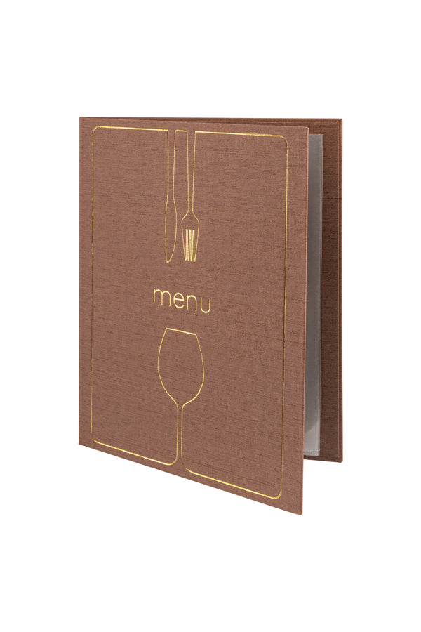 Speisekarte "Apart", A5, braun, 8 Seiten, 1 Stk