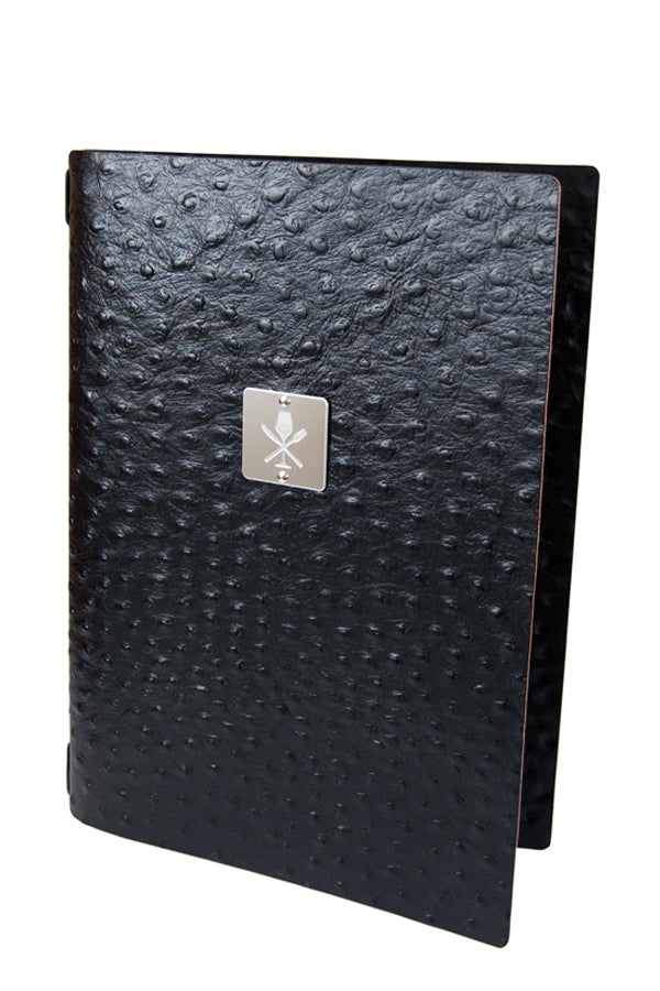 Speisekarte "FASHION" schwarz, Strauß, A4, 1 Stk