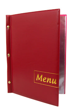 Speisekarte (PVC) "Menu" weinrot, 8 Seiten, A5, 1 Stk