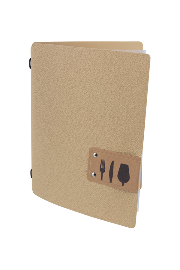 Speisekarte "Smart", A5, sand, 8 Seiten, 1 Stk