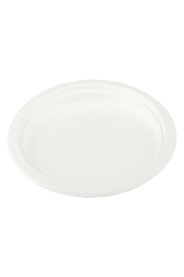 Teller aus Bagasse, naturweiß, rund Ø18cm, 50Stk _1
