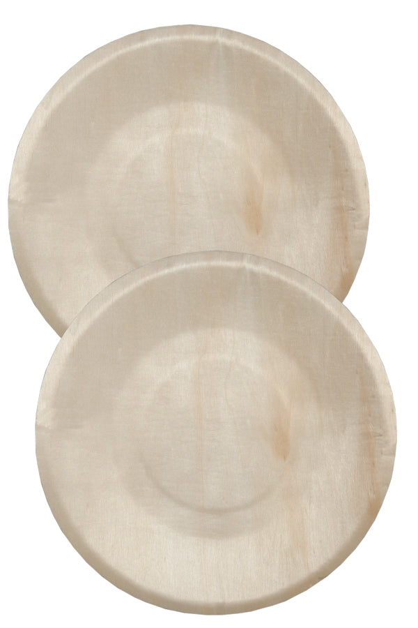 Teller aus Holz, rund, Ø19cm, 25 Stk.