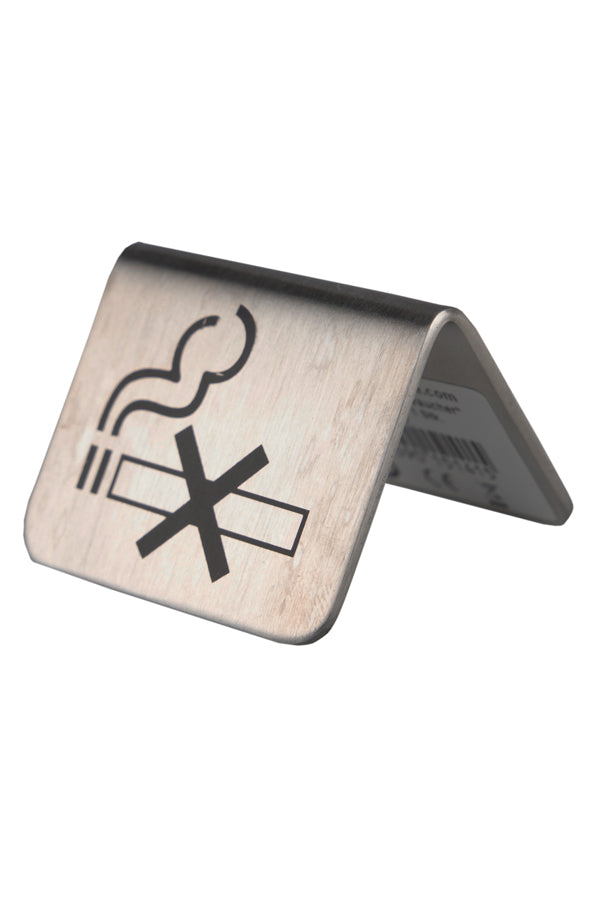 Tischaufsteller "Rauchen verboten" aus Edelstahl, 52x35cm, 1 Stk_1